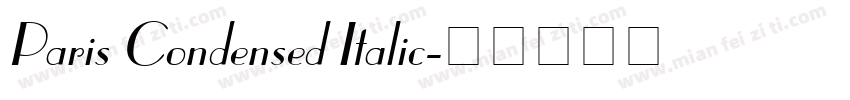 Paris Condensed Italic字体转换